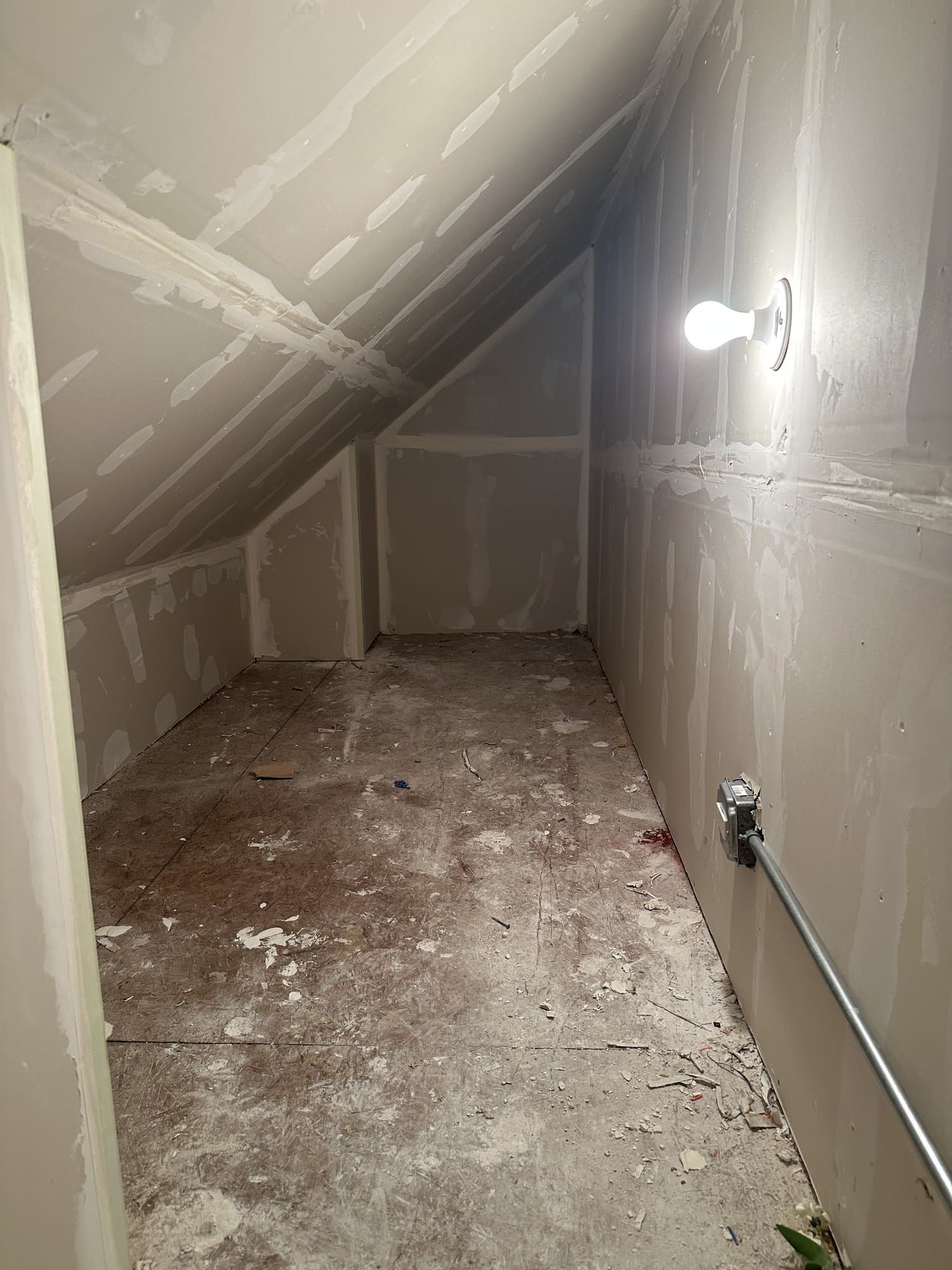 Same room emptied, swept, and ready for the next phase
