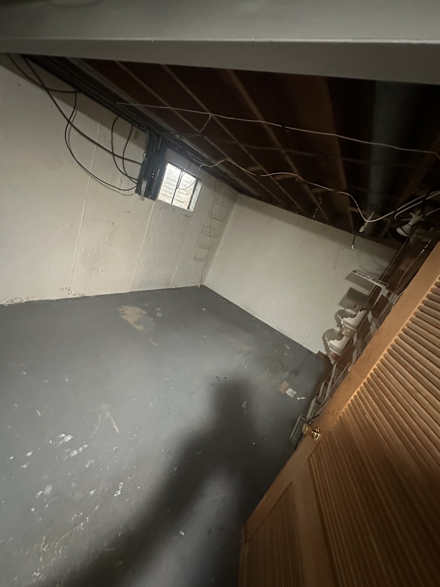 Same basement after Torvik cleared every shelf and bin